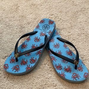 Tory Burch crab flip flops 6